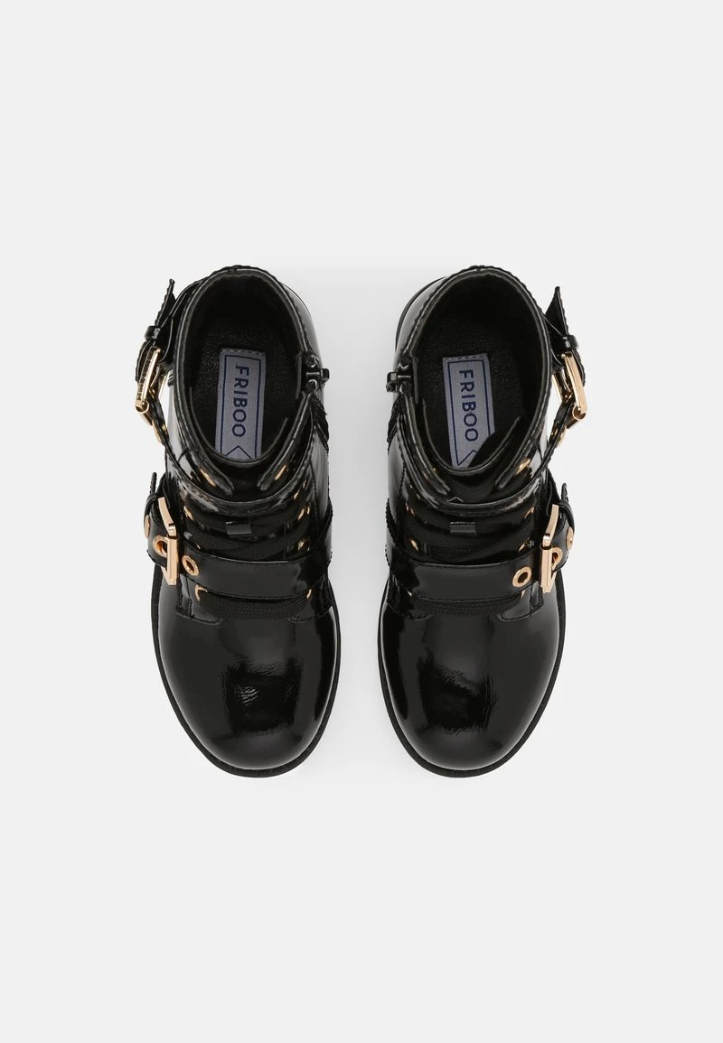 Friboo Niños Botines Con Cordones - Black 6 Friboo Niños Botines Con Cordones - Black - Imagen 4