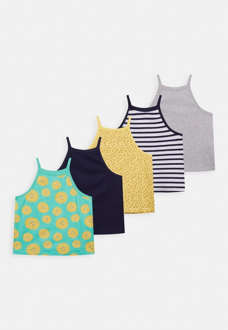 Friboo Niños STRAPPY VEST 5 PACK - Top - Multi-coloured - 917_yellow - 202_dark Blue - 503 3 Friboo Niños STRAPPY VEST 5 PACK - Top - Multi-coloured - 917_yellow - 202_dark Blue - 503