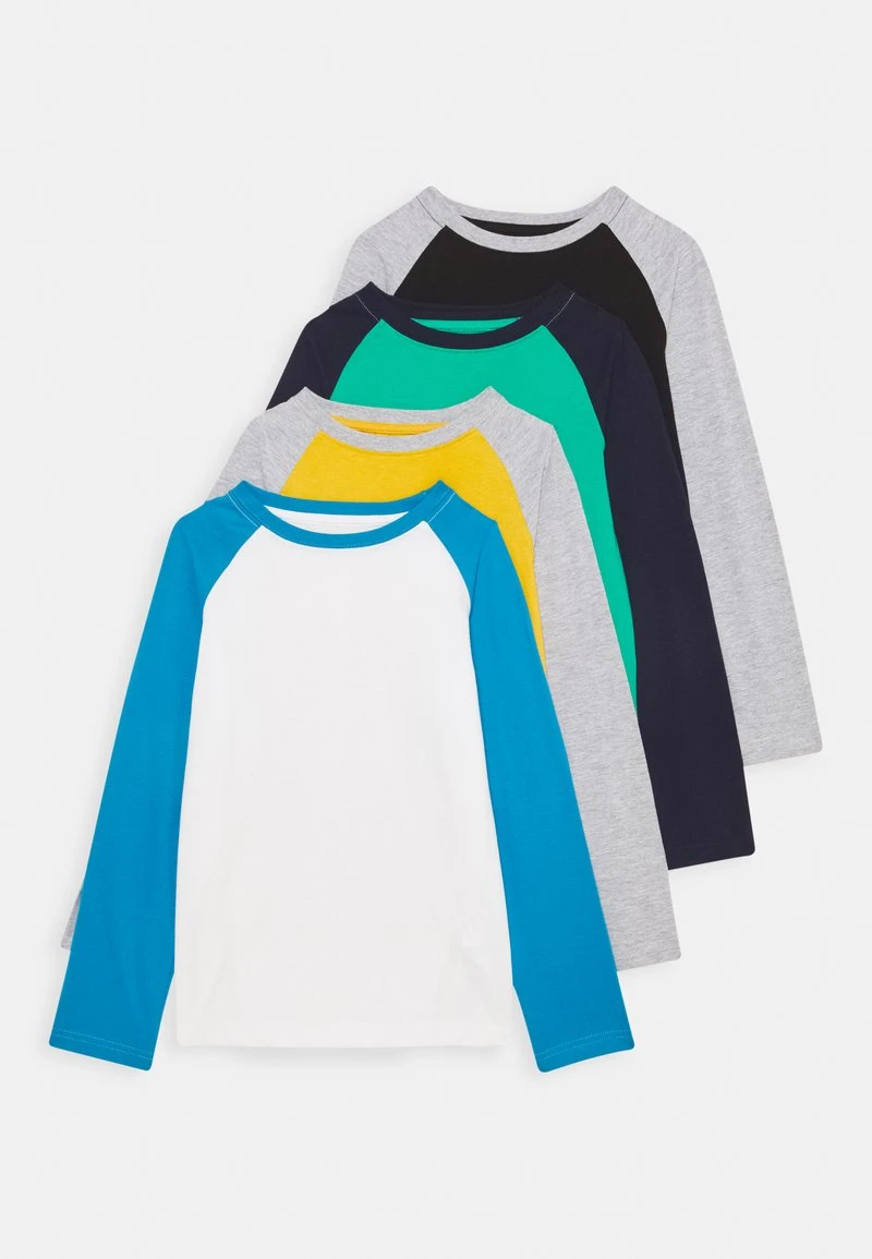 Friboo Hombre 4 PACK - Camiseta De Manga Larga - Light Grey/ochre/dark Blue 3 Friboo Hombre 4 PACK - Camiseta De Manga Larga - Light Grey/ochre/dark Blue