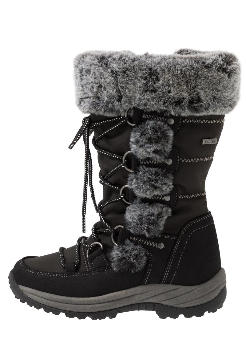 Friboo Niños Botas Para La Nieve - Black 3 Friboo Niños Botas Para La Nieve - Black